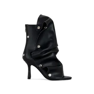 BIRDSONG-BLACK PEEP TOE STILETTO BOOTIE