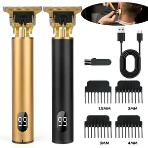 Men's Professional Hair Clippers Set, Cordless Hair Clippers, Hair Style Tool for Men, With LCD Display, 4 Counts limit Combs