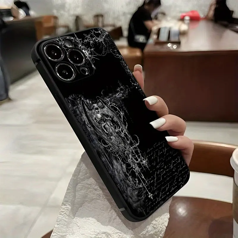 Personalized Colorful TPU Smartphone Case - Animal Angel Pattern, Gothic Chandelier, Script Decor - Shockproof Protection for iPhone 17/16/15/14/13/12/11 Pro/Plus/ProMax - Handheld Cellphone Accessory, Great Gift for Loved Ones, Devices