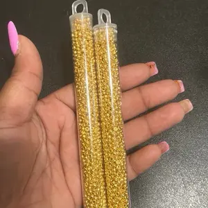 8/0 Miyuki 24k Gold Plated Seed Beads 10 or 25 grams - photo above 25g