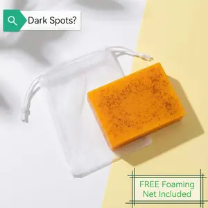 Lemon Turmeric KojicAcid Soap DarkSpot Remover Daily Skin Cleanser Sets for Acne-prone Skin FREE Foaming Net Included