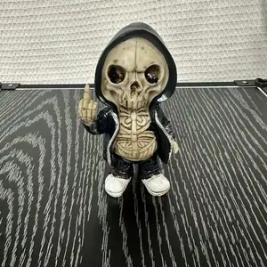 Halloween Skull Statue Ornament, Multicolor Fashion Car Dashboard Decor, Unique Festival Decoration for Desktop Window Interior, Stylish Character Ornament, Perfect Halloween Gift for Friends & Family