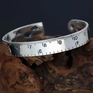 Unique Footprint Measurement Ruler Bracelet Vintage Roman Numeral Cuff Adjustable Boho Chic Jewelry Gift for Her Fashion Accessory