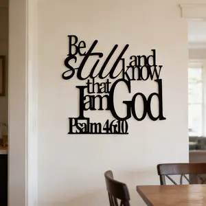 1PC Christian Bible Proverb Wall Art, Religious Metal Decorative Wall Decor, Home Living Room Bedroom Decoration, Inspirational Christian Ornament