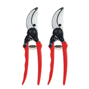 2pcs Red Handled Garden Pruning Shears Rough Branch Pruning Shears Pruning Scissors