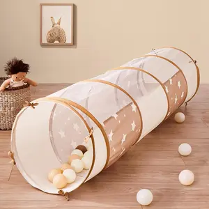 Tunnel Toys for Toddlers, 69" x 18" Baby Crawl Tunnel for Indoor Play, Pop Up Play Tunnel for Kids to Crawl Through, Can be Used as Dog Tunnel, Ideal Baby Outdoor Toys