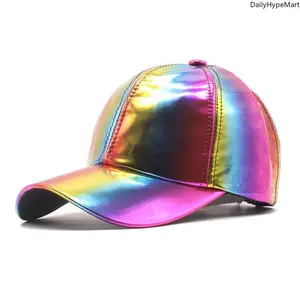 Holographic Rainbow Baseball Cap Adjustable Snapback Hat