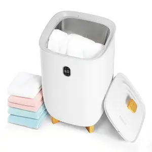 Towel Warmer Bucket, 20L Large Towel Warmer with 2 Heating Modes, 20/40/60/90 Min Auto Shut Off, Bottom Heating Columns, LED Screen, Spa, Bathrobe, Blanket & Pajama