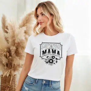 Western Mama Comfort Colors T-Shirt, Cowgirl Rodeo Graphic Tee, Country Western Style Top for Women, Casual Mom Shirt, HARSIN Varsity Print