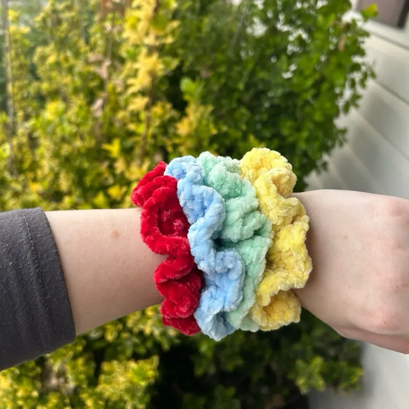 Handmade Crochet Scrunchie | Soft Hair Tie