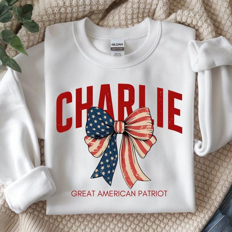 Charlie Kirk Sweatshirt, Great American Patriot Shirt, Charlie Kirk Tribute ,Pray For Charlie Kirk Shirt,  Graphic Tee