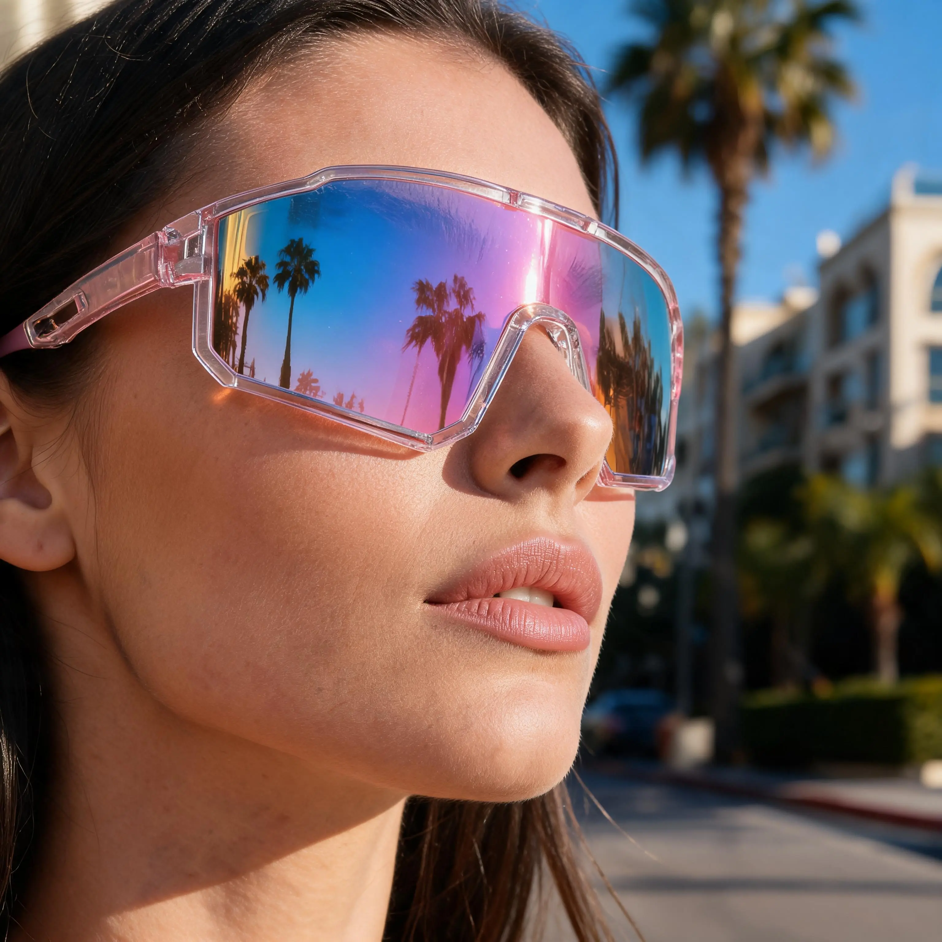Wrap Around Sports Sunglasses - One Piece Oversized Cycling Glasses | UV400 Protection Windproof Shades for Men Women Running Hiking Beach tiktokshopbacktoschool
