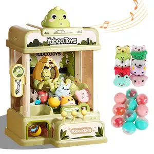 [Zero shipping fees]Dinosaur & Rabbit Claw Doll Machines,Electronic Arcade Game Vending Machine Toys with Plush Toys & Sound,Candy Capsule Machine Dispenser Machine, Thanksgiving Birthday Gifts for Girls LED Claw Machine Arcade Toy