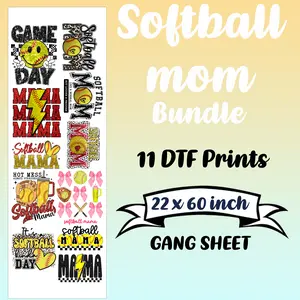 Softball Mom DTF Bundle Sheet