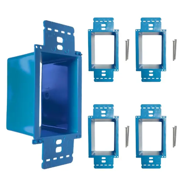 5 Pack Electrical Power Outlet Box Extender Kit Single Gang Box Extender Single Receptacle Heavy Duty Plastic Weather Resistant