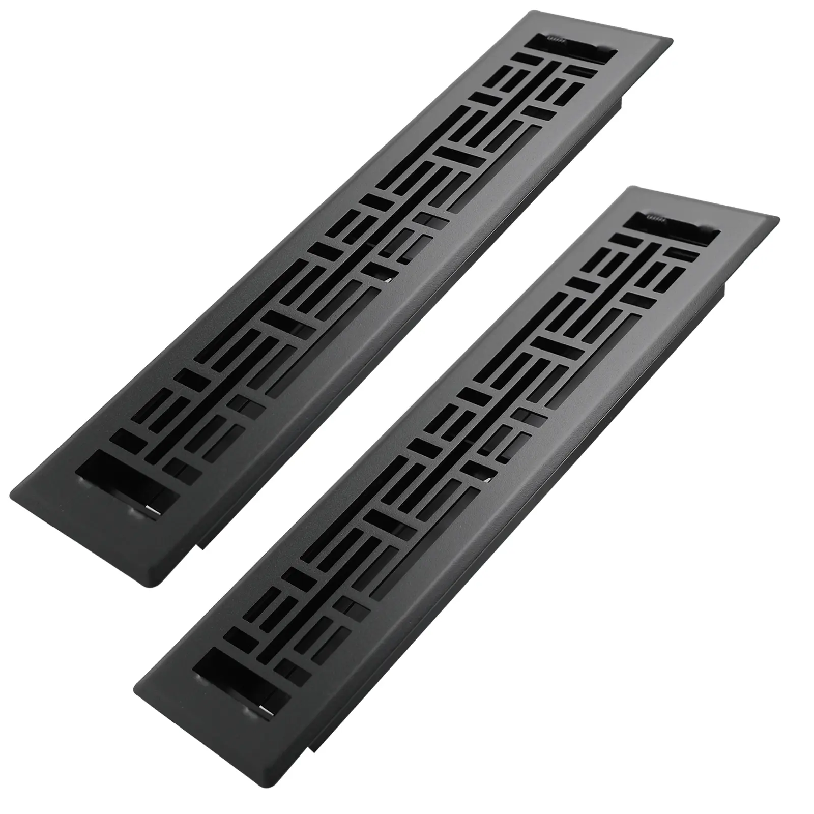 2x12 Inches Heavy Duty Walkable Floor Register Easy Adjust Air Supply Lever Floor Vents - Vent Cover for Home Floor