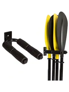 Paddle Storage Wall Rack Kayak Paddle Storage Rack Wall Mount Paddle Holder Organizer Paddle Accessorie For Dock Shed Indoor Garage Black Storage Paddle Board Rack, Wall Mounted Utility Hanging Cradle Rack For Canoe Paddle B