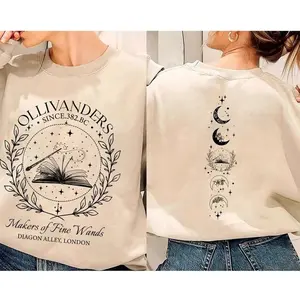Ollivanders Wand Shop Sweatshirt, Wizard Book Shop Shirt, Wizard Shirt, HP Fan Gift, Potterhead Gift, Book Nerd Shirt, Universal Trip Shirt Cotton Tops Sweatshirt Womenswear Crewneck