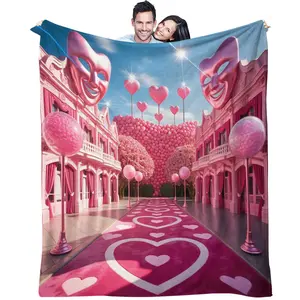 Valentine's Day Dreamy Collection Printed Blanket - Ultra Soft & Cozy | Perfect for Home Decor, Naps & Holiday Gifting to Friends