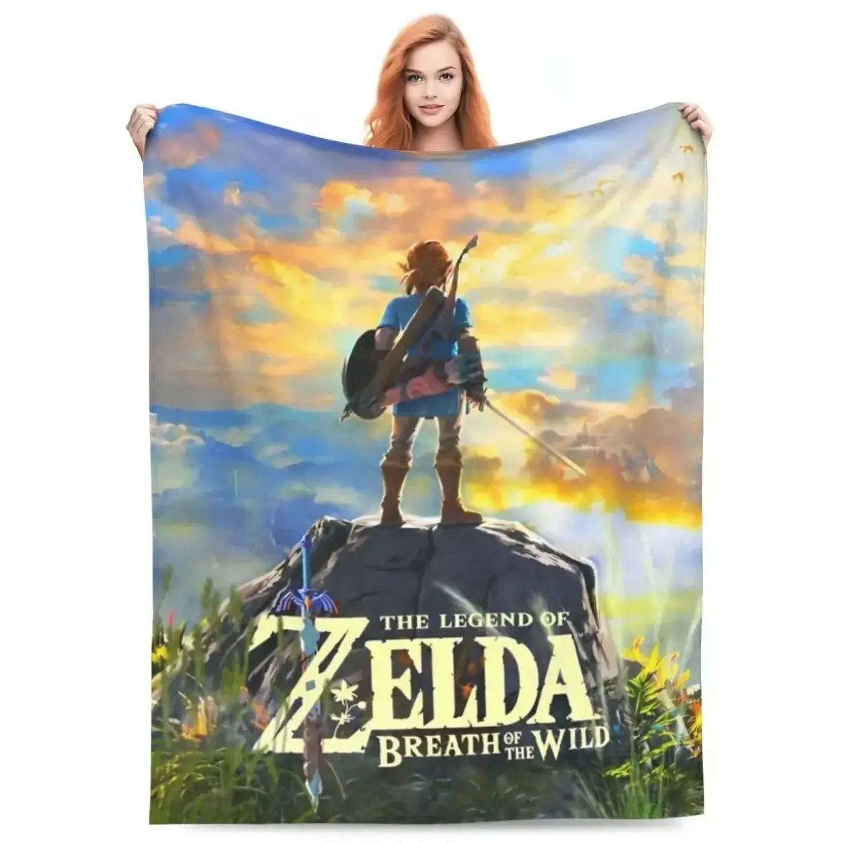 The Legend Of Zeldaed Breath Of The Wild Live Blanket Fuzzy Novelty Warm Throw Blankets for Chair Covering Sofa Spring Autumn