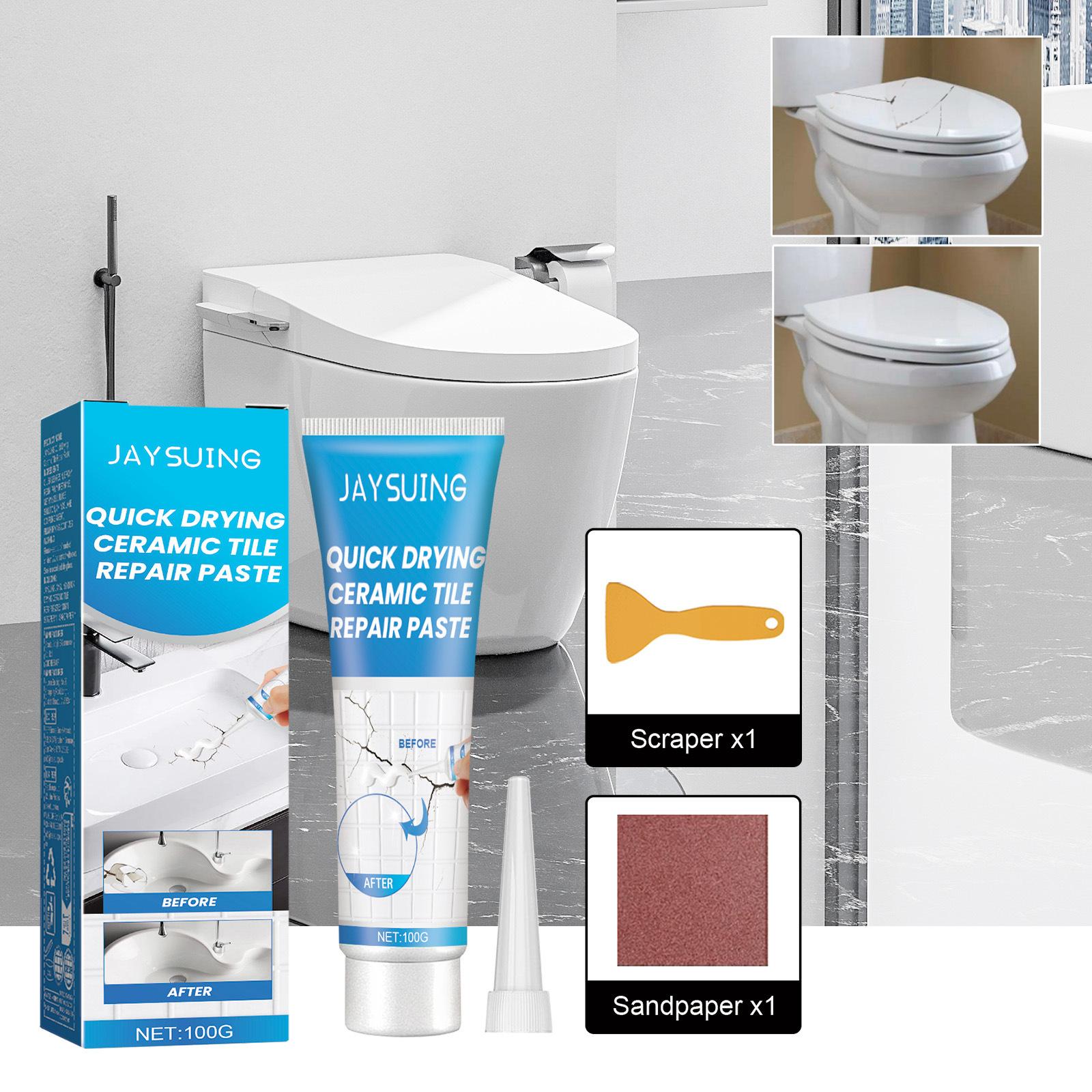 Jaysuing Tile Repair Gel – Crack & Hole Repair Adhesive for Bathtubs, Marble, Furniture, Floor Tiles & Toilets