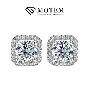 【E12】 925 Sterling Silver Moissanite Stud Earrings