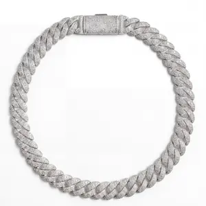 ④⑤SPACEICE 20mm Iced Out Multi Diamond Cut Cuban Link Chain for Men | 14K Gold Plated Solid metal with Randomly Paved Cubic Zirconia | Hip Hop Jewelry Necklace