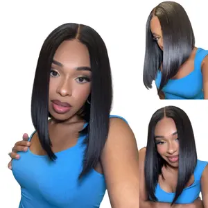 Ready to Go Blunt Cut Bob 2x6 Closure HD Lace Glueless Wig 100% Human Hair