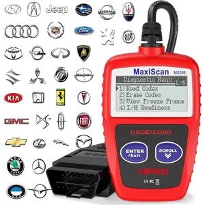 HIAKB OBD2 Scanner MS309 Universal Car Engine Fault Code Reader, Check Engine Light and Emission Monitor Status, OBDII CAN Diagnostic Scan Tool