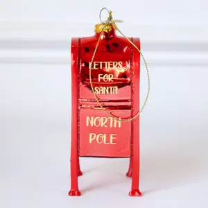 Letters for Santa Glass Christmas Ornaments