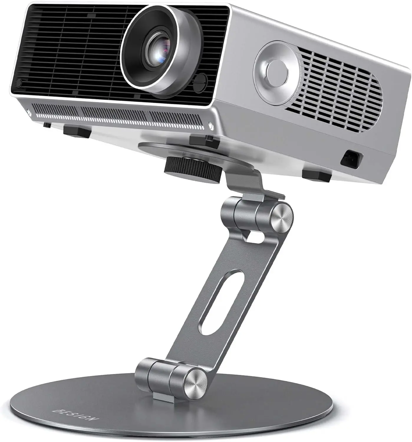 PS01 Projector Foldable Mount Stand, Angle Adjustable Projector Stand with 1/4 inch Mounting Screw