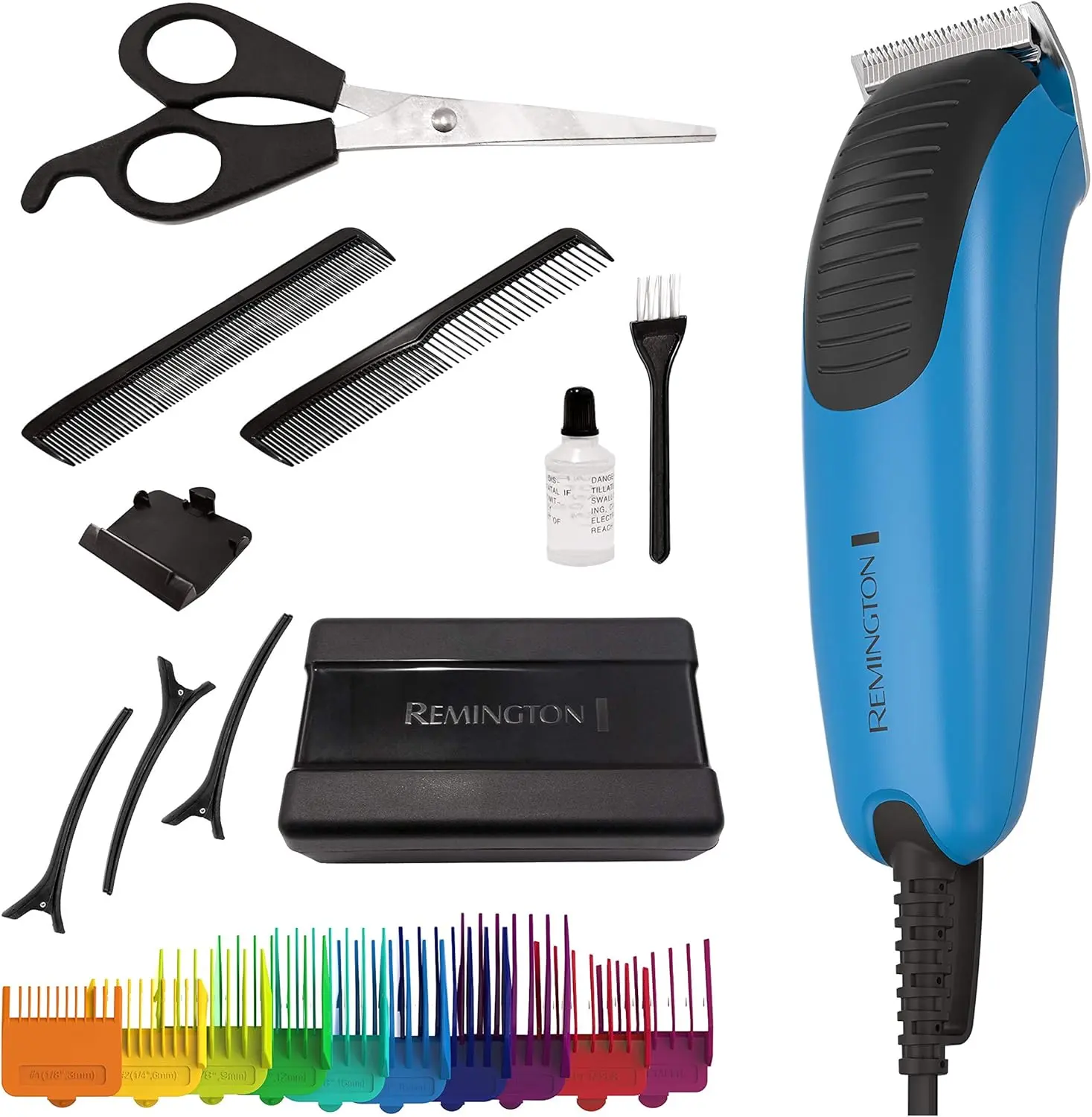Remington Stainless Kids Haircut Kit, Equipped with Color Combs, 1 Count