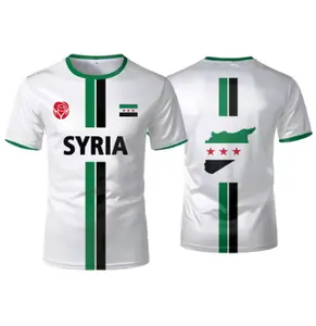 New Syria Football Jersey Men's Sports T-shirts Syrian Flag Street Oversized Tops Unisex Casual Graphic T-shirts Mens Gifts