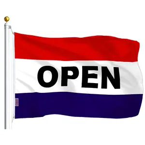 Open Sign Flag 75D Printed Polyester 3x5 Ft