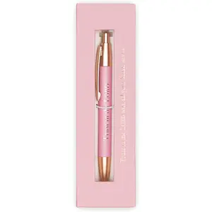 Women's Retractable Ballpoint Scripture Pen in Case: Trust in the Lord - Proverbs 3:5 Inspirational  Verse with Pocket Clip, Black Ink & Matching Floral Box,  & Rose