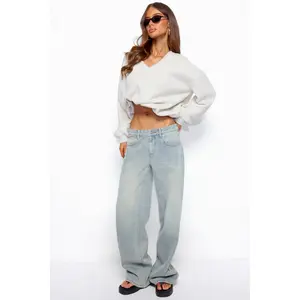 Quintie Mid Rise Straight Leg Jeans
