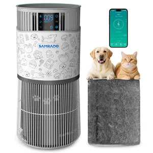 Samrado 2-in-1 Smart Pet Air Purifier & Aroma Diffuser - 4000 Sq Ft H13 HEPA Filter for Hair & Odor - Washable Pre-Filter & App Control