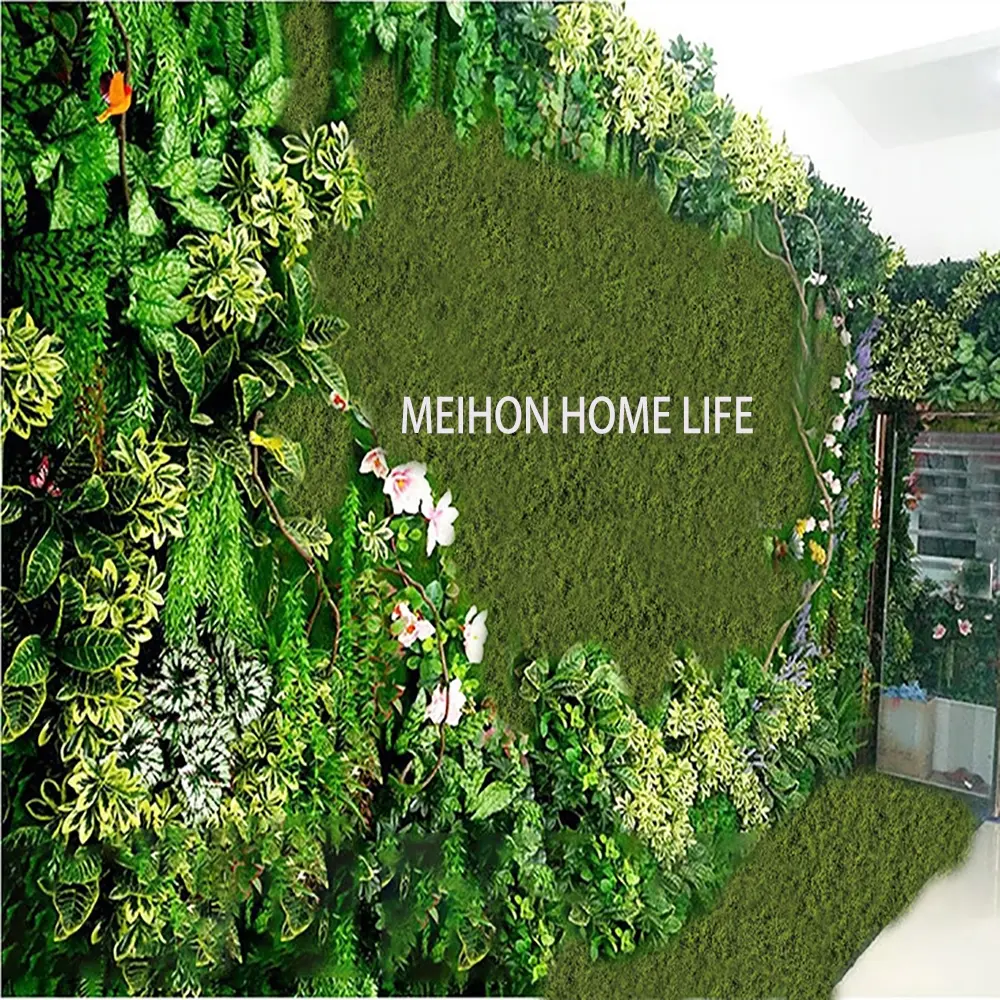 Artificial Moss Lawn 1x1m, Fake Turf Grass Mat, Micro Landscape Plant Decor, Realistic Synthetic Lawn Background, Artificial Plants