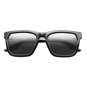 IVI Gravitas Black/Aluminum Grey Oversized Square Frame Bold Style Comfortable All-Day Wear Fashion Eyewear for Men and Women
