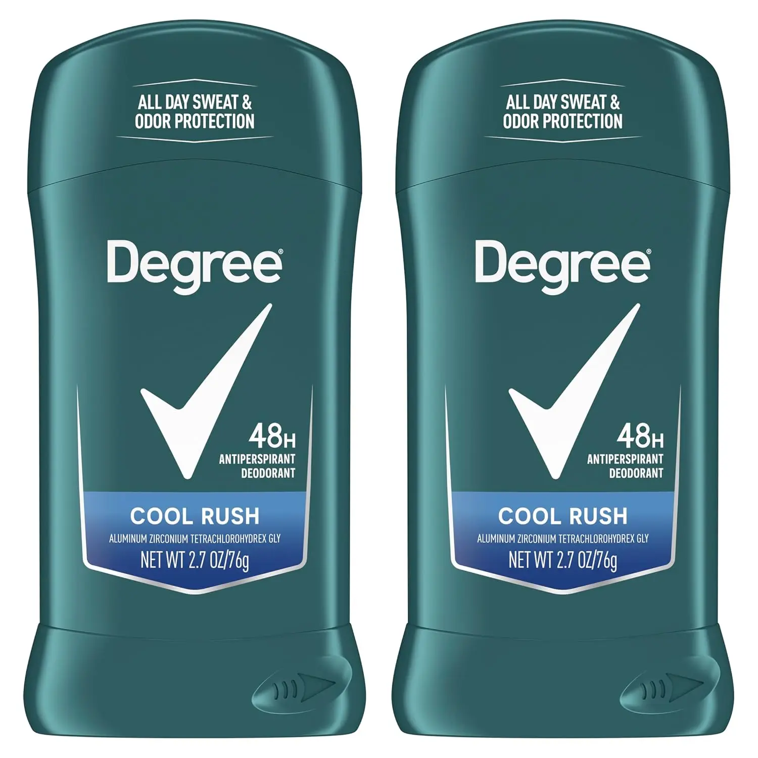 Degree Men Original Antiperspirant Cool Rush Twin Pack Sweat 2 Pack 2.7 oz | 48-Hour Sweat & Odor Protection for Men