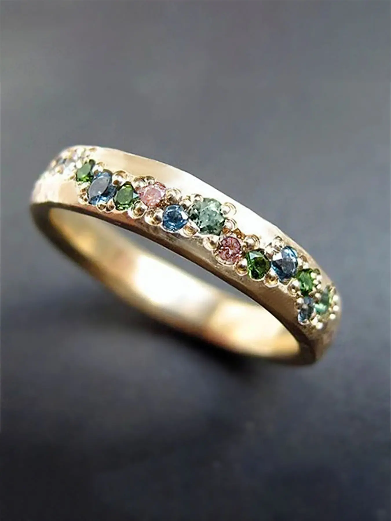 1 PC Romantic Cubic Zirconia Ring For Women For Women For Wedding Engagement Party Jewelry Valentine's Day Gift