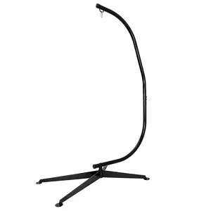 Answer E Hammock Chair Stand Steel C-Type Stand for Hanging Chair Indoor Outdoor Patio Garden W/ Spring Hook Stable Base