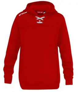 CCM Fleece Jersey Hoodie - Red - Mens Small