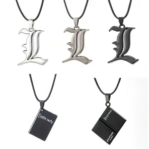New Anime Death Note Necklace Rope Leather Choker Fashion Black Note Book Model Pendant Necklace For Women And Men Accessory
