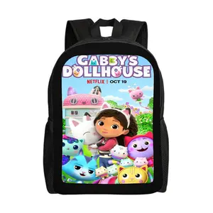 Gabby's-Dollhouse-Backpacks for Girls, Cute School Backpack, Aesthetic Bookbag for Teens, Lightweight Classic Backpack for Travel, Work, Picnic A-10
