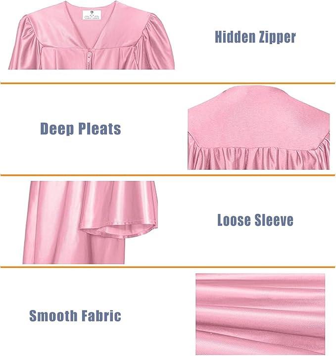 Shiny Adult Grad Cap, Gown & Tassel Set | Ideal for High School & Bachelor Graduates