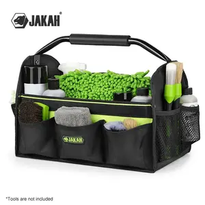 Wide Mouth Tool Bag Quick Load Collapsible Detailing Caddy & Storage Organize (For Cars, Trucks, SUVs, RVs, Home, Workspace) Tool Bag Organizer Black JK-155