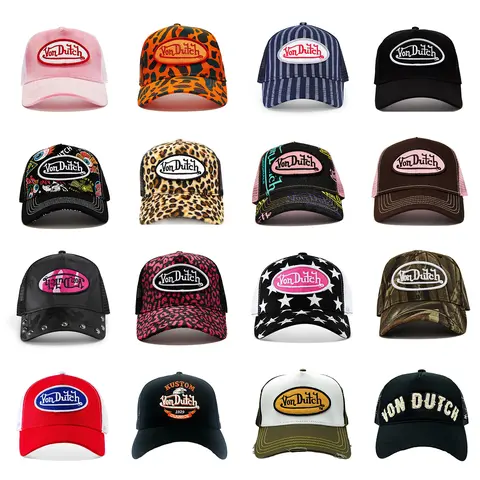 Von Dutch Trucker Hats - Trendy, Casual, Mesh Cap, Baseball Cap, Adjustable Streetwear Hat, Women's One Size Everyday Fashion Accessories