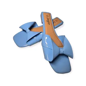 Angie Willie Sandals Women Pink Bow Design Square Toe Flat Shoes for Casual Summer Fall Evening Wear Lightweight Comfortable Footwear