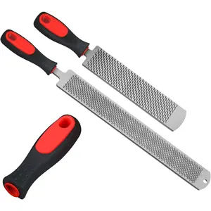 2 Pcs 18 and 12 Inch Rasps for Shoeing Horses with Handle Trimming File Carbon Steel Farrier Tools for Repair Horse Hooves Goat Hooves Cow Donkey Pig Animal Repairing Wood Working Supplies
